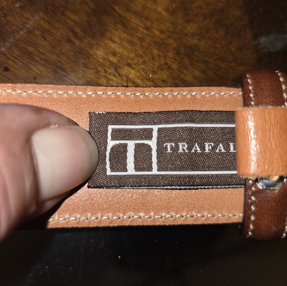 TRAFALGAR CORTINA EASTON Men's Brown Leather Belt - Picture 6 of 9